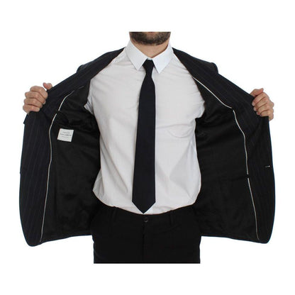 Dolce & Gabbana Gray Striped Slim Fit Wool Blazer 1728,5% Virgin wool,67345645728,Blazers - Men - Clothing,Blazers - Suits & Blazers - Clothing,Clothing,Dolce & Gabbana,Gray,IT50 | L,Material: 95% Wool,Men,Men - Clothing,New with tags,Suits & Blazers - Cl