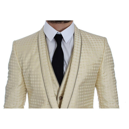 Dolce & Gabbana Beige Polka Dot Silk 2 Piece Blazer 1728,42% Silk,67345645728,Beige,Blazers - Men - Clothing,Clothing,Dolce & Gabbana,IT44 | XS,Material: 58% Polyester,Men,Men - Clothing,New with tags,Suits & Blazers - Clothing,Two-Piece Suits - Suits & B