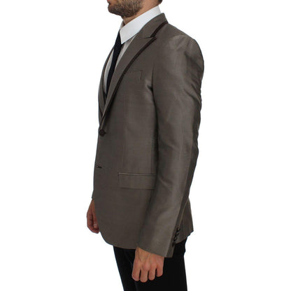 Dolce & Gabbana Brown Slim Fit Silk Two Button Blazer 1728,67345645728,Blazers - Men - Clothing,Blazers - Suits & Blazers - Clothing,Brown,Clothing,Dolce & Gabbana,IT44 | XS,Material: 100% Silk,Men,Men - Clothing,New with tags,Suits & Blazers - Clothing