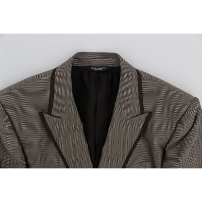 Dolce & Gabbana Brown Slim Fit Silk Two Button Blazer 1728,67345645728,Blazers - Men - Clothing,Blazers - Suits & Blazers - Clothing,Brown,Clothing,Dolce & Gabbana,IT44 | XS,Material: 100% Silk,Men,Men - Clothing,New with tags,Suits & Blazers - Clothing