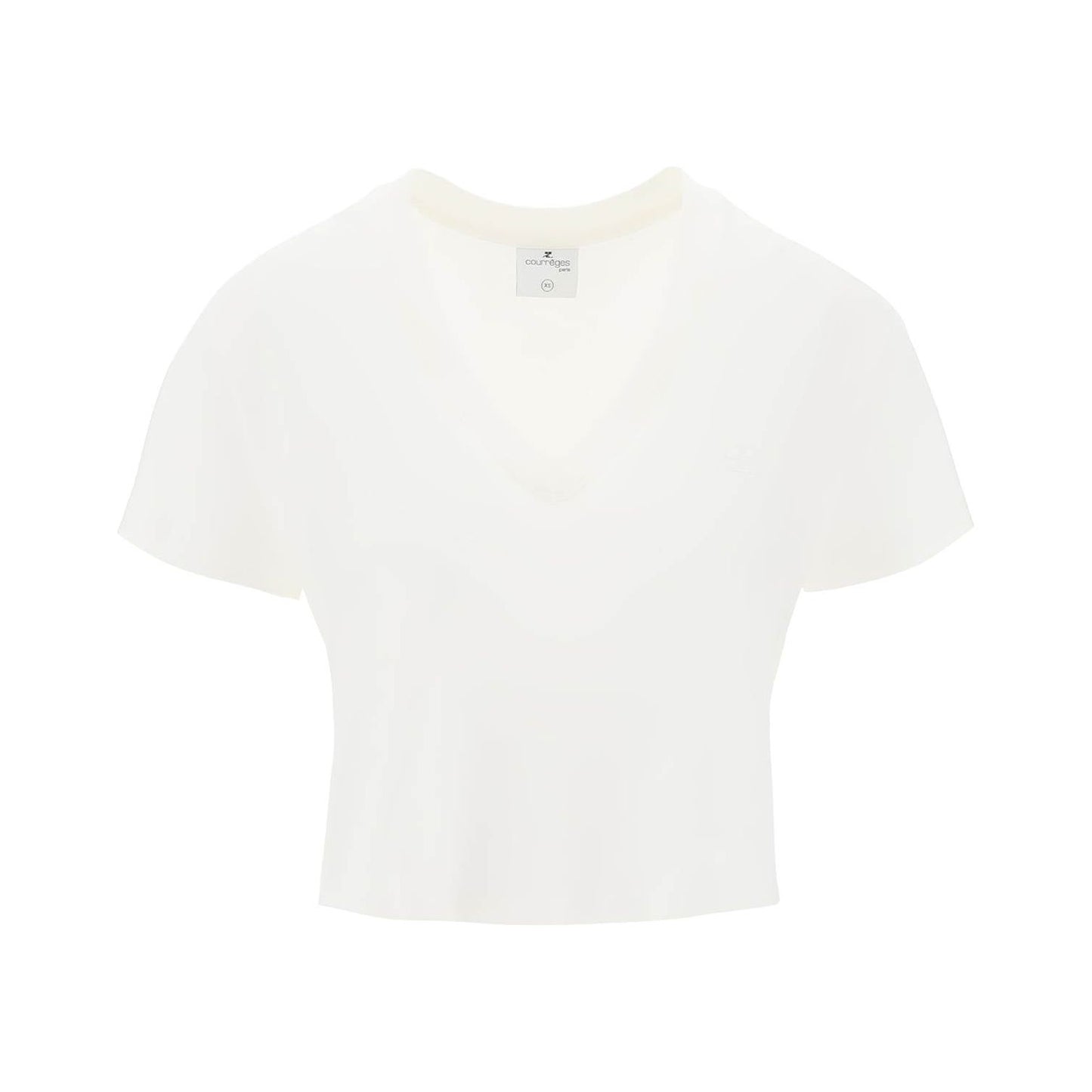 Courreges cropped logo t-shirt with Topwear Courreges