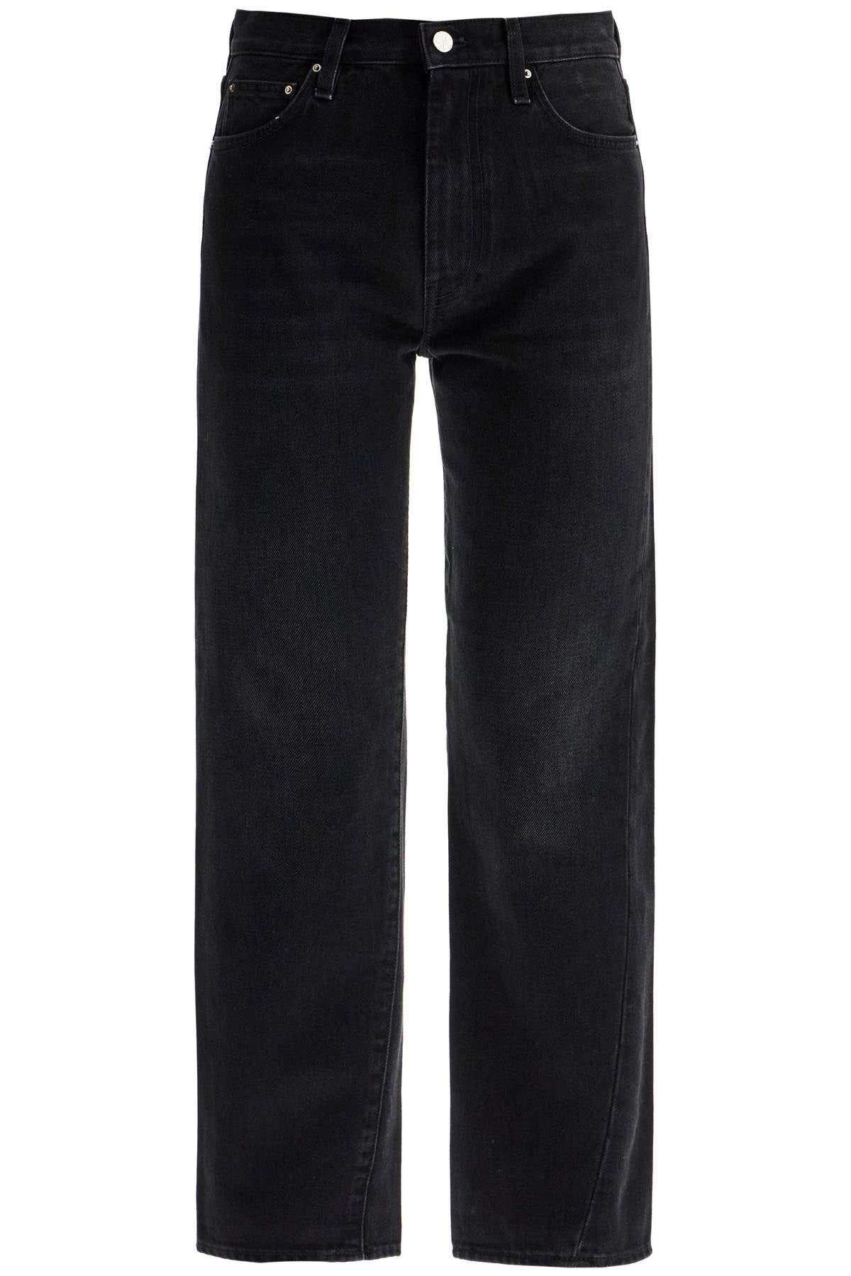 Toteme faded black organic cotton jeans with twisted seams Jeans Toteme