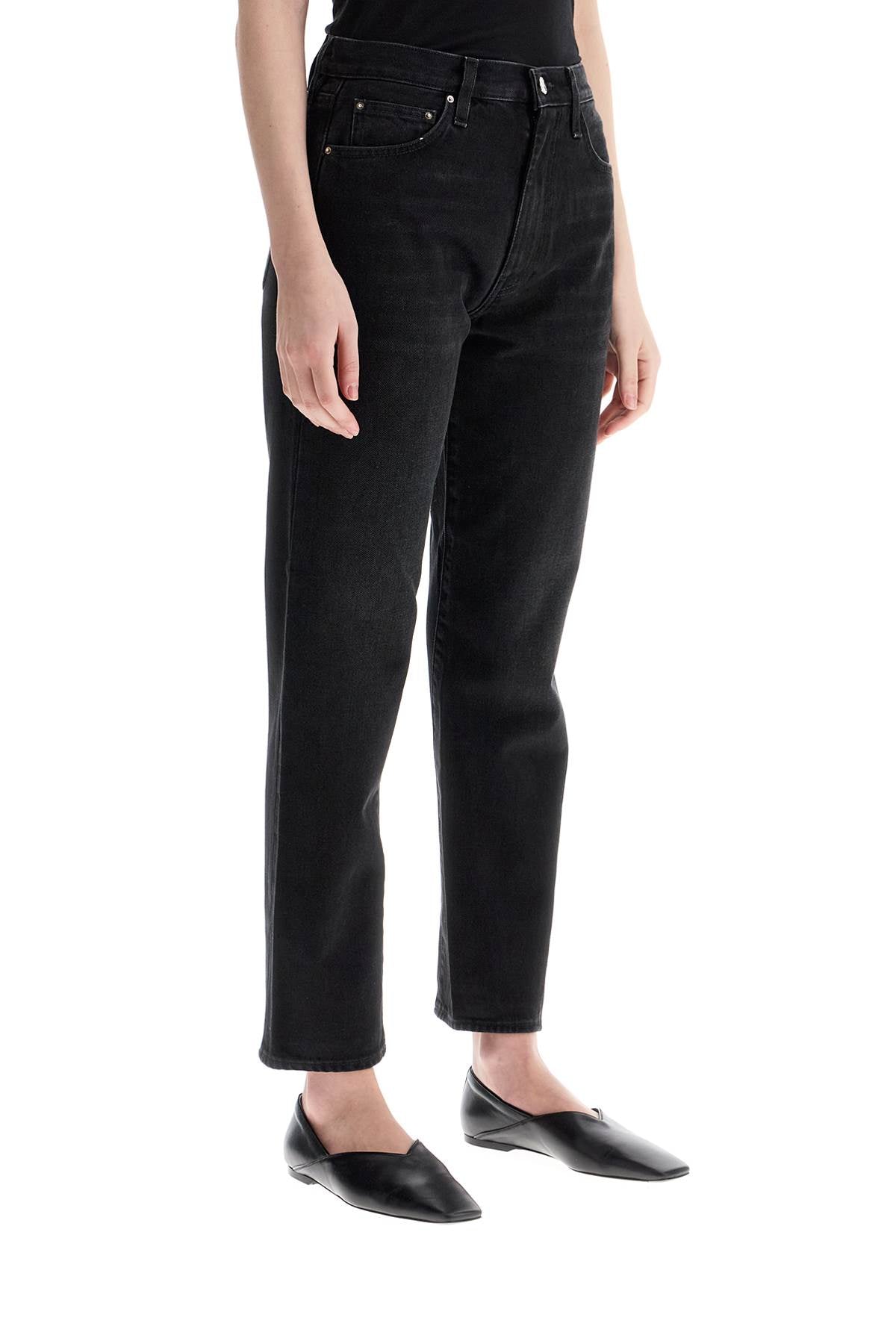 Toteme faded black organic cotton jeans with twisted seams Jeans Toteme