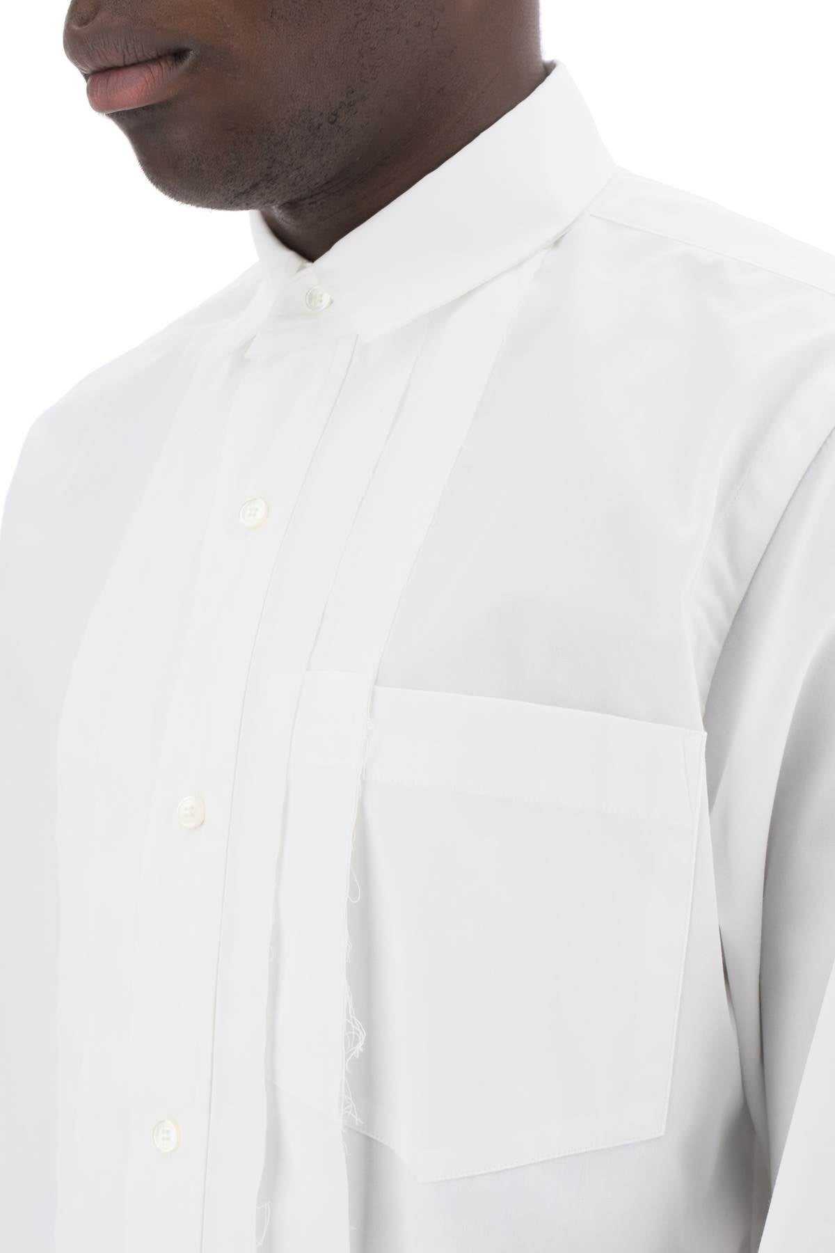 Sacai layered poplin effect shirt Shirts Sacai