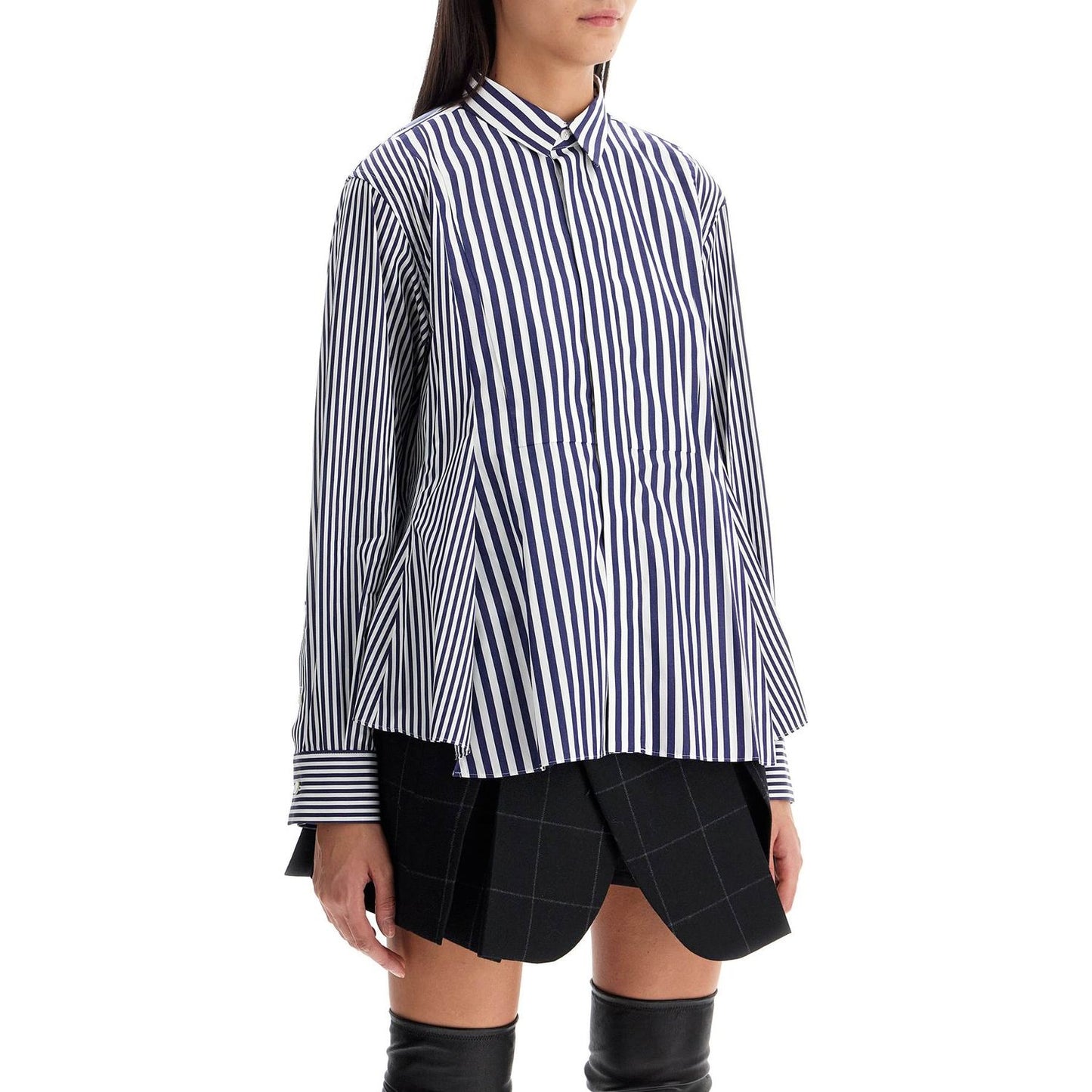 Sacai poplin sticked shirt