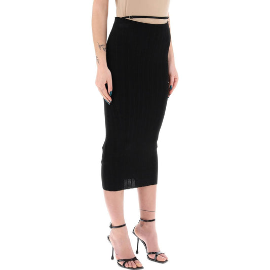 Jacquemus midi skirt ribbed stretch viscose knit Skirts Jacquemus