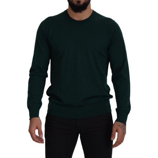 Dolce & Gabbana Green Cashmere Crewneck Pullover Sweater 1728,67345645728,Clothing,Dolce & Gabbana,Green,IT46 | S,Material: 100% Cashmere,Men,Men - Clothing,New with tags,Sweaters - Clothing,Sweatshirts - Sweaters - Clothing,T-Shirts - Men - Clothing