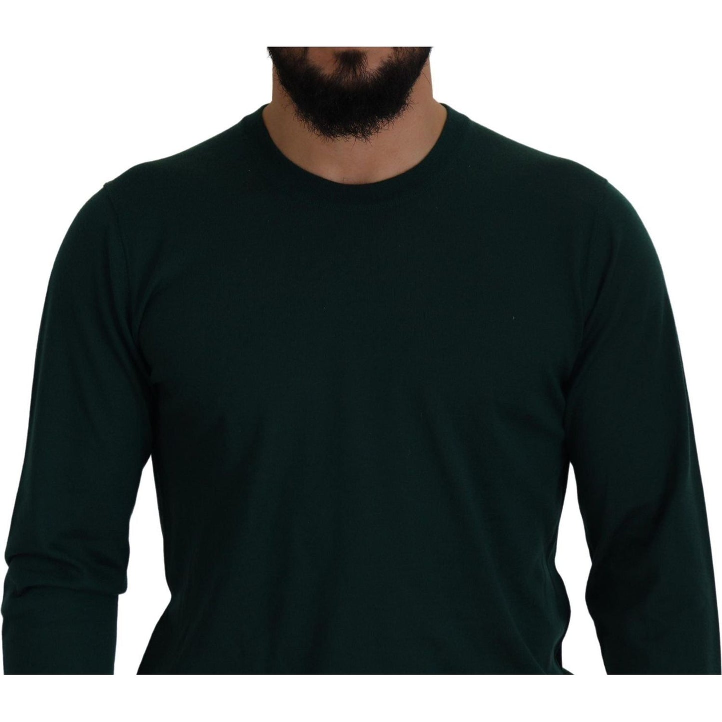 Dolce & Gabbana Green Cashmere Crewneck Pullover Sweater 1728,67345645728,Clothing,Dolce & Gabbana,Green,IT46 | S,Material: 100% Cashmere,Men,Men - Clothing,New with tags,Sweaters - Clothing,Sweatshirts - Sweaters - Clothing,T-Shirts - Men - Clothing