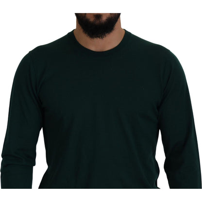 Dolce & Gabbana Green Cashmere Crewneck Pullover Sweater 1728,67345645728,Clothing,Dolce & Gabbana,Green,IT46 | S,Material: 100% Cashmere,Men,Men - Clothing,New with tags,Sweaters - Clothing,Sweatshirts - Sweaters - Clothing,T-Shirts - Men - Clothing