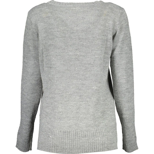 U.S. POLO ASSN. Silver Acrylic Women Sweater U.S. POLO ASSN.