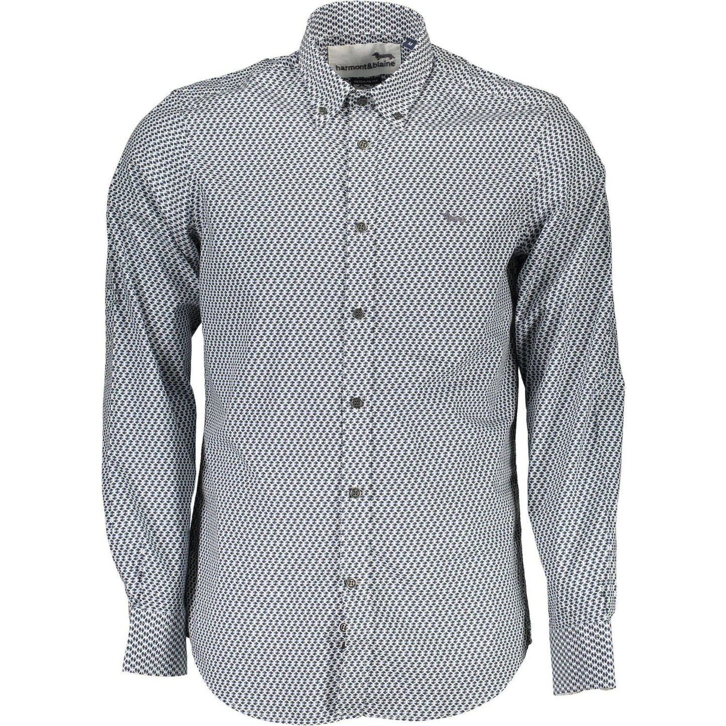 Harmont & Blaine Blue Cotton Men Shirt Harmont & Blaine