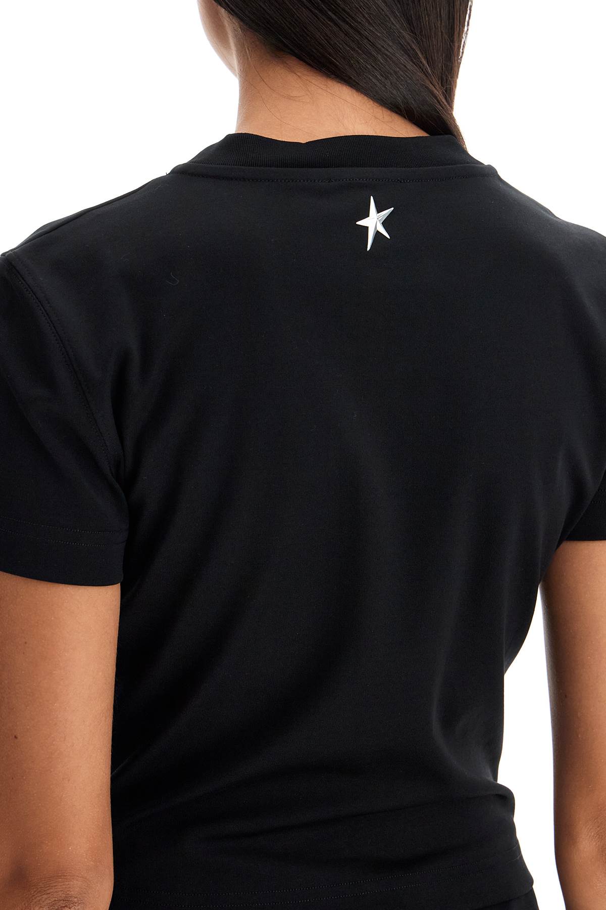 Mugler cropped t-shirt with piercing Topwear Mugler