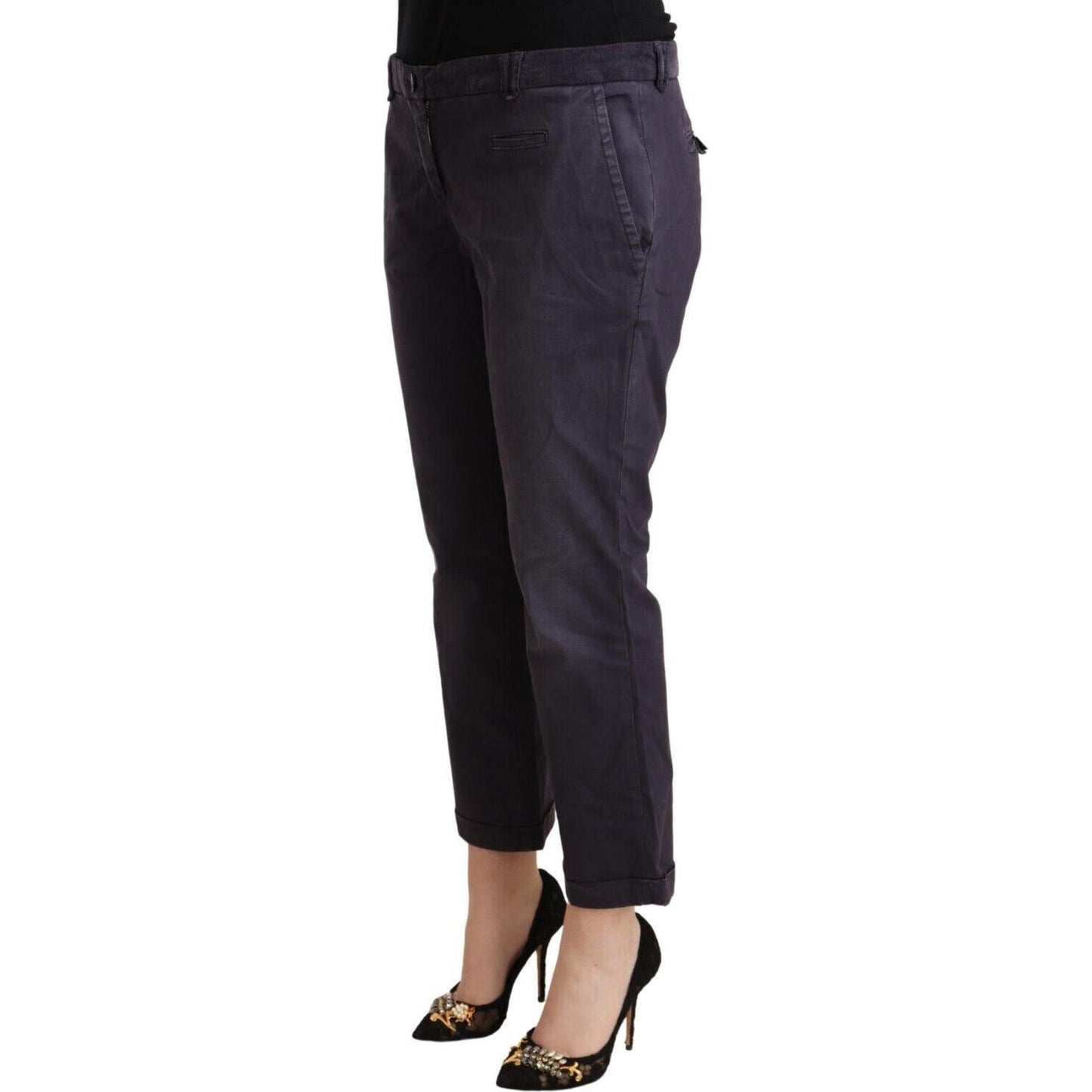 Jucca Chic Low Waist Cropped Pants in Black Jucca