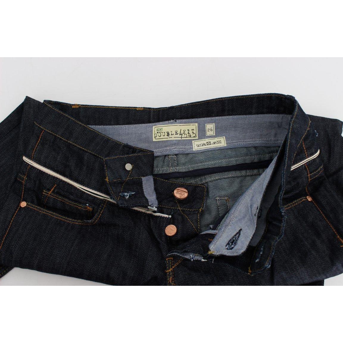 Acht Blue Denim Cotton Bottoms Straight Fit Jeans