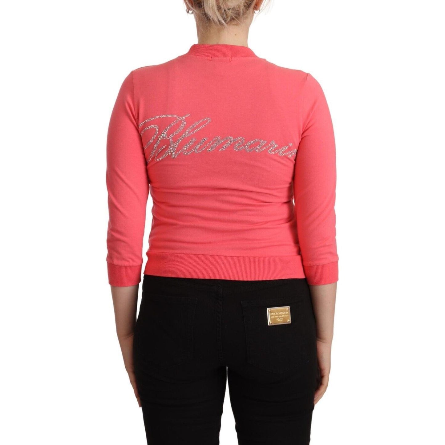 Blumarine Elegant Pink Full Zip Sweater Blumarine