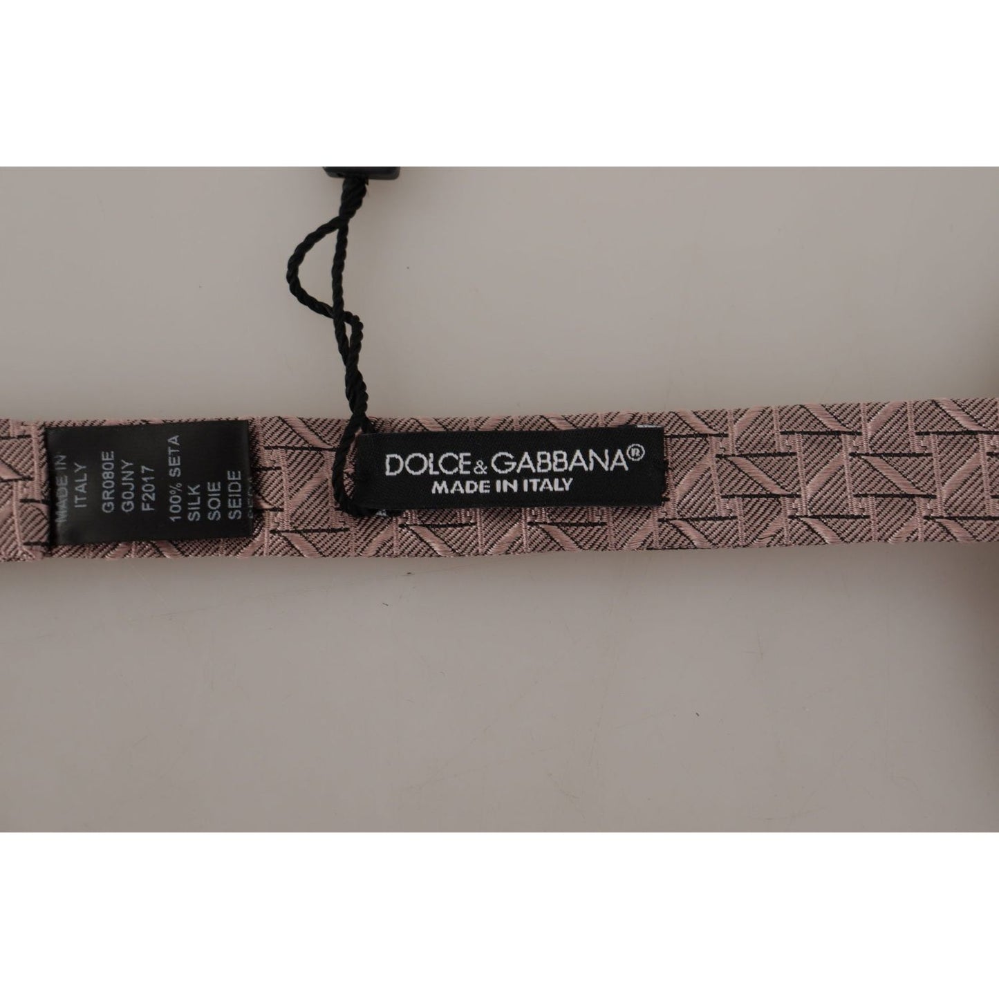 Dolce & Gabbana Elegant Silk Gray Bow Tie - Men's Formalwear Dolce & Gabbana