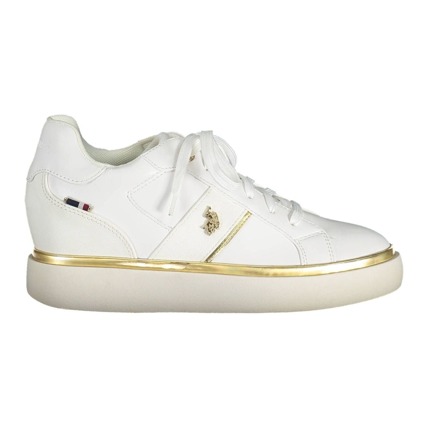 U.S. POLO ASSN. White Polyester Women Sneaker U.S. POLO ASSN.