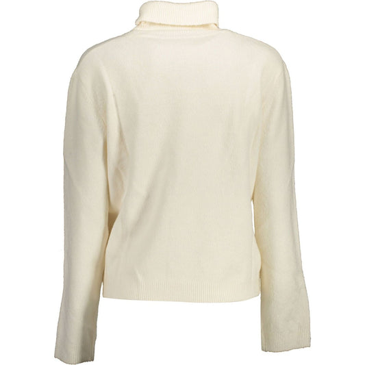 U.S. POLO ASSN. White Acrylic Women Turtleneck Sweater U.S. POLO ASSN.