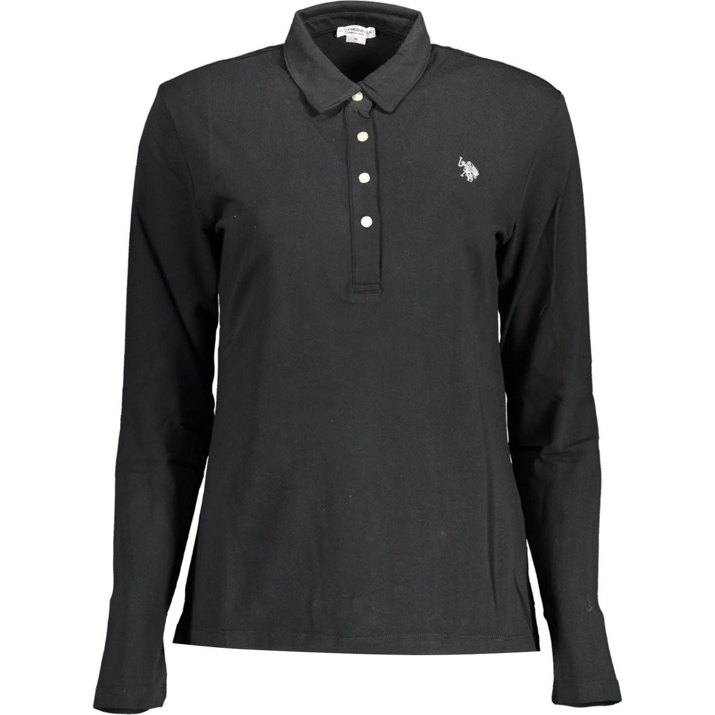 U.S. POLO ASSN. Black Cotton Women Polo Shirt U.S. POLO ASSN.