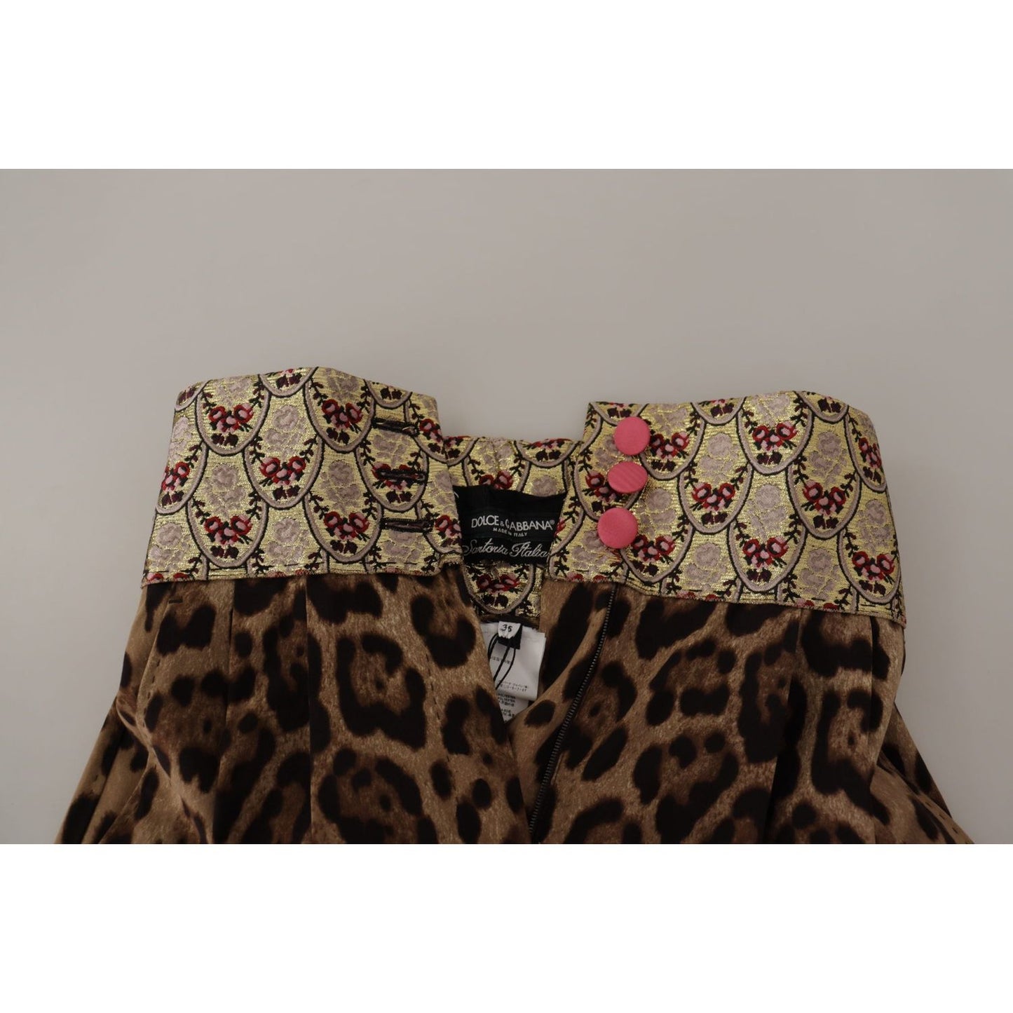 Dolce & Gabbana High Waist Cropped Leopard Jacquard Pants Dolce & Gabbana