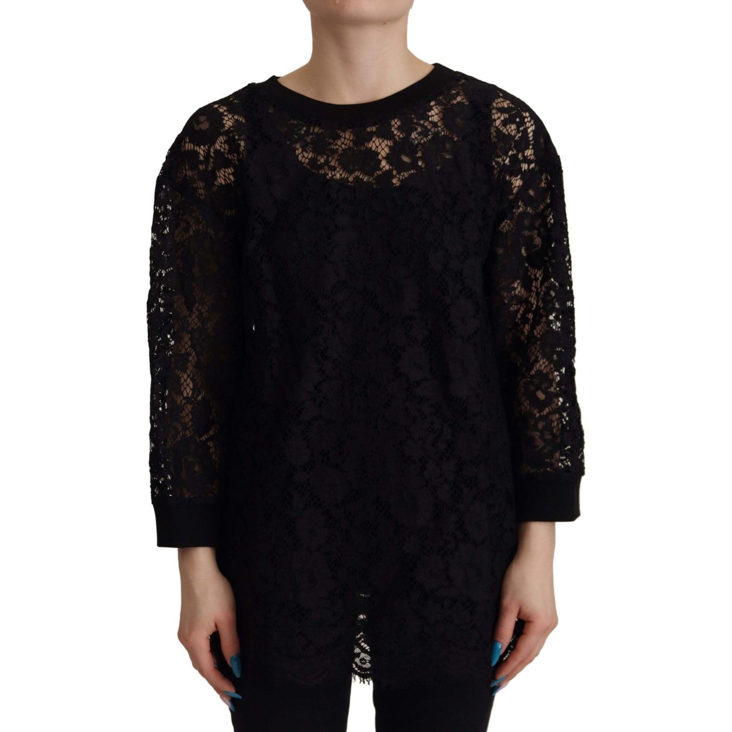 Dolce & Gabbana Elegant Black Long Sleeve Blouse Top Dolce & Gabbana