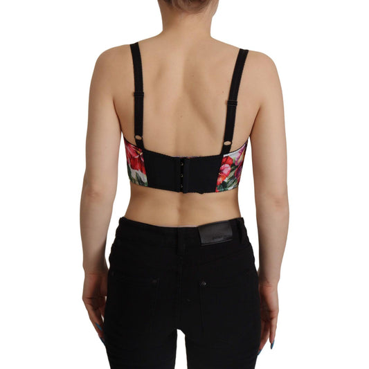 Dolce & Gabbana Floral Print Cropped Corset Top Dolce & Gabbana