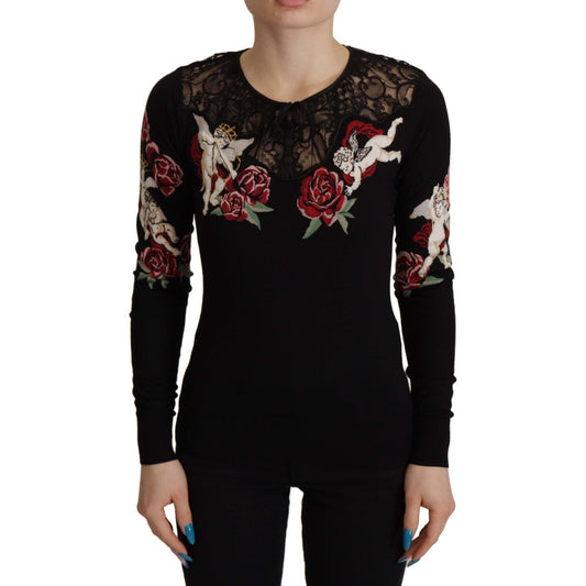 Dolce & Gabbana Embroidered Angel Cardigan Sweater Dolce & Gabbana