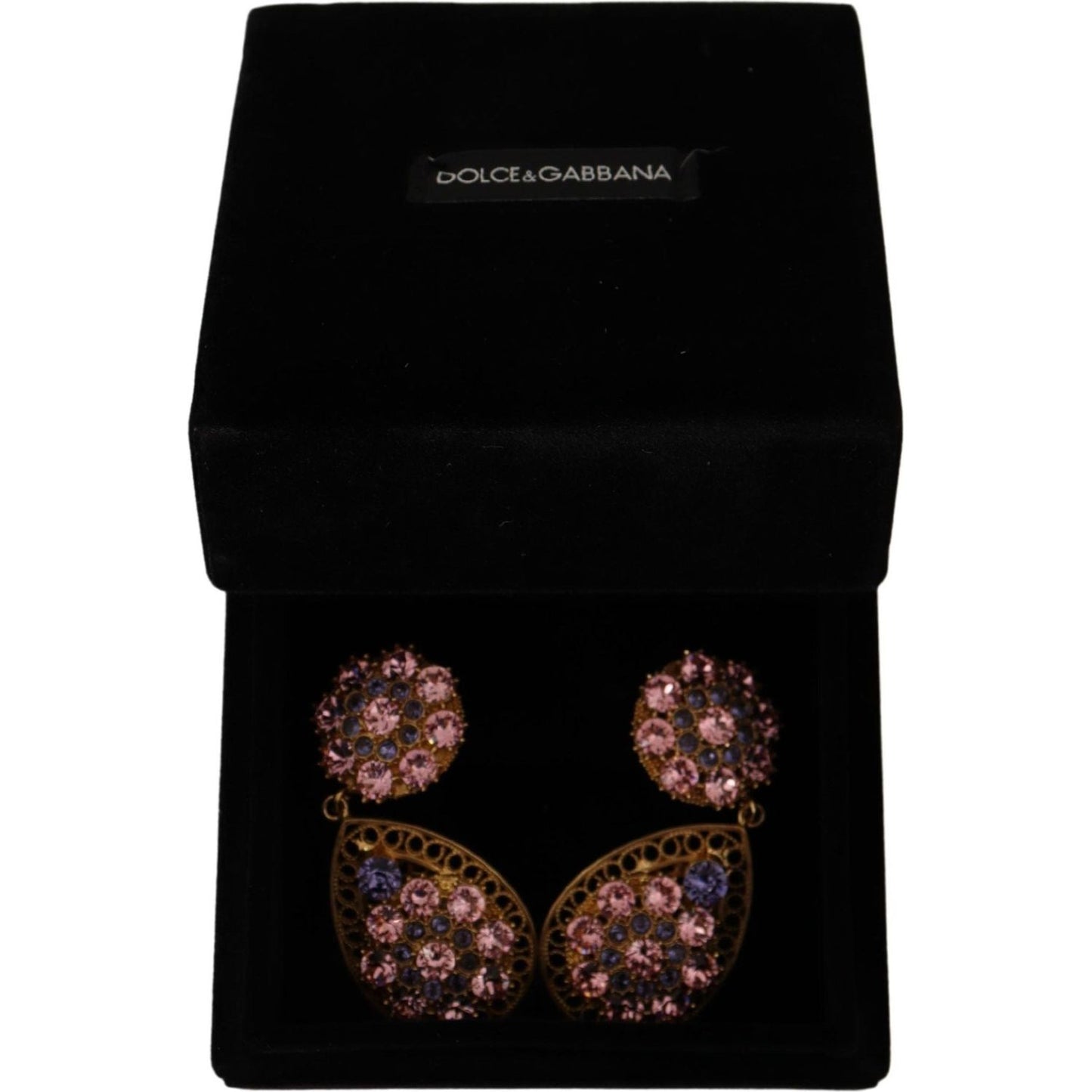 Dolce & Gabbana Baroque Multicolor Crystal Dangle Earrings Dolce & Gabbana