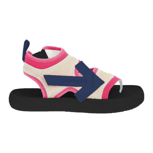 Off-White Fuchsia Neoprene Suede Sandals Off-White