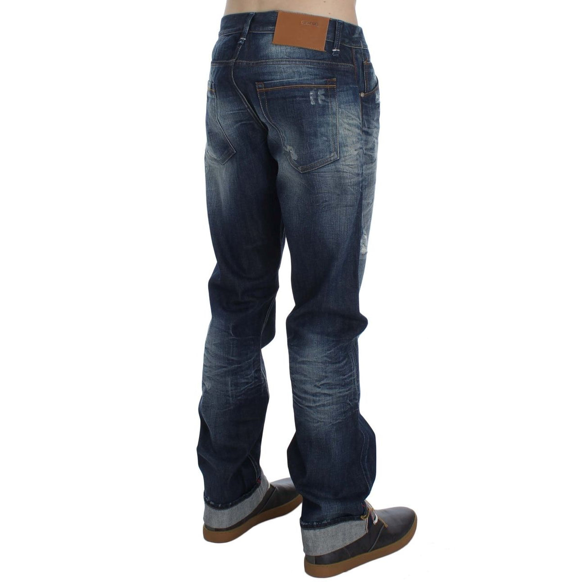 Acht Blue Wash Cotton Denim Regular Fit Jeans