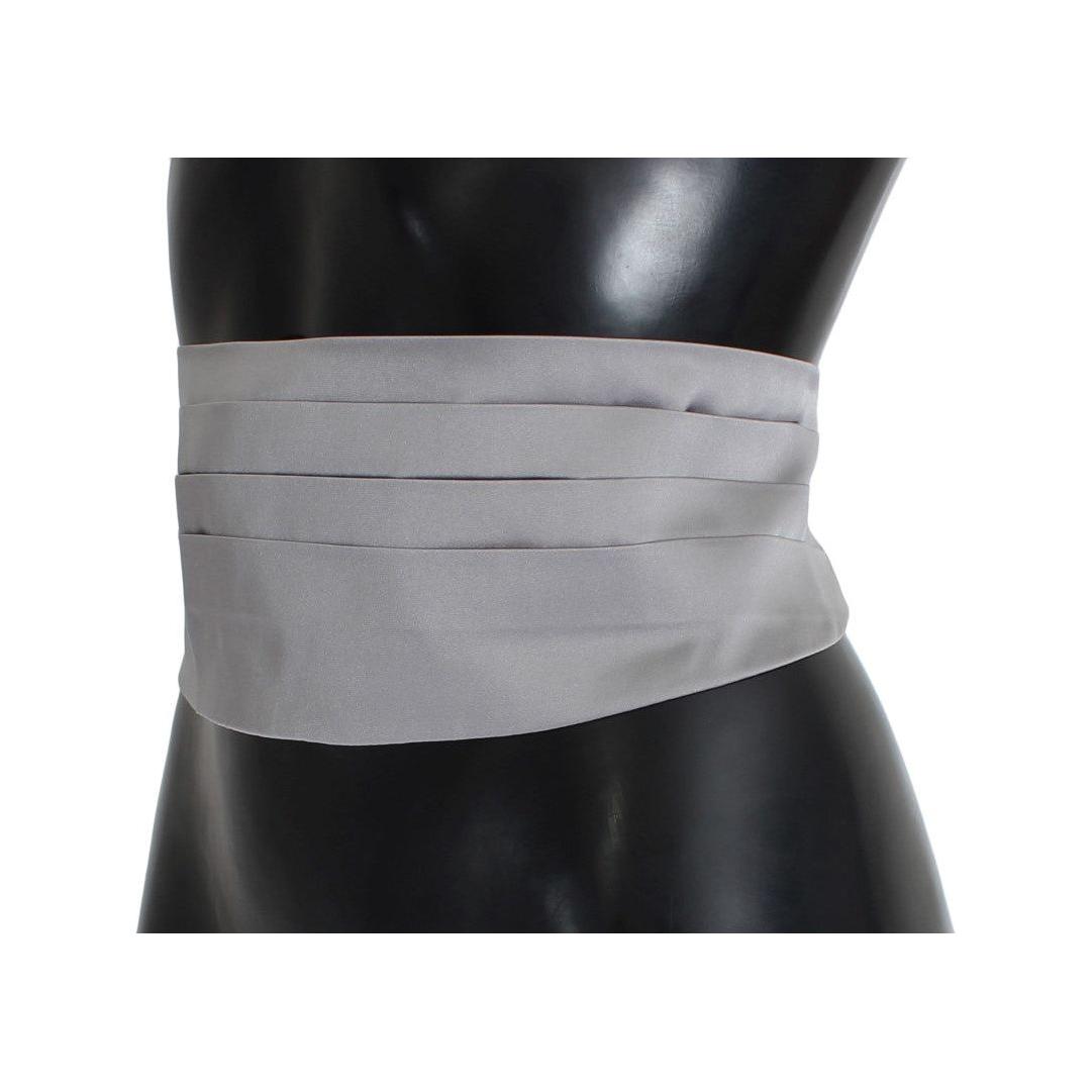 Dolce & Gabbana Gray Waist Belt Silk Cummerbund 1728,67345645728,Accessories,Belts - Accessories,Cummerbund - Men - Accessories,Dolce & Gabbana,Gray,High-Waist Belts - Belts - Accessories,IT48 | M,Material: 100% Silk,Men,Men - Accessories,New with tags