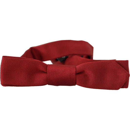 Dolce & Gabbana Elegant Red Silk Bow Tie Dolce & Gabbana