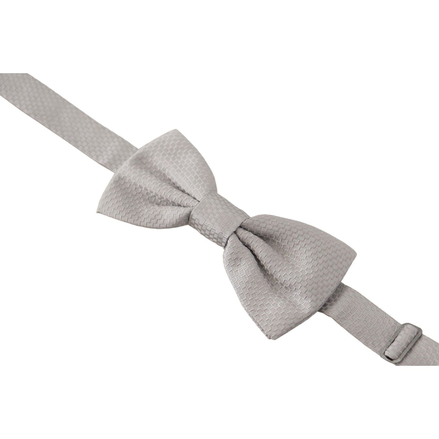 Dolce & Gabbana Chic Gray Silk Bow Tie Dolce & Gabbana