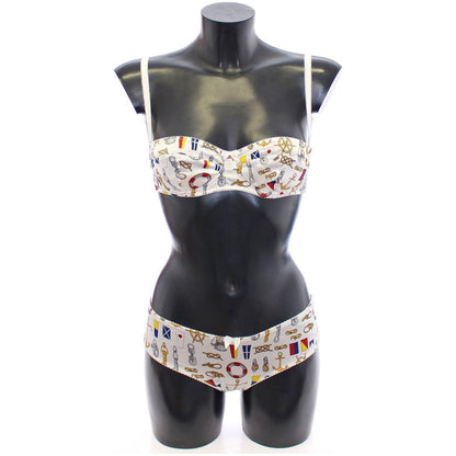 Dolce & Gabbana White Sailor Bra Panty Stretch Underwear
