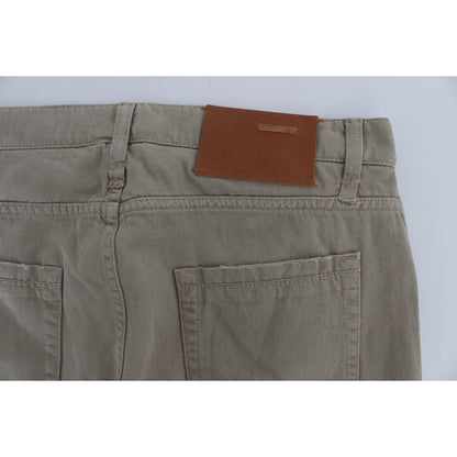 Acht Beige Cotton Patchwork Jeans