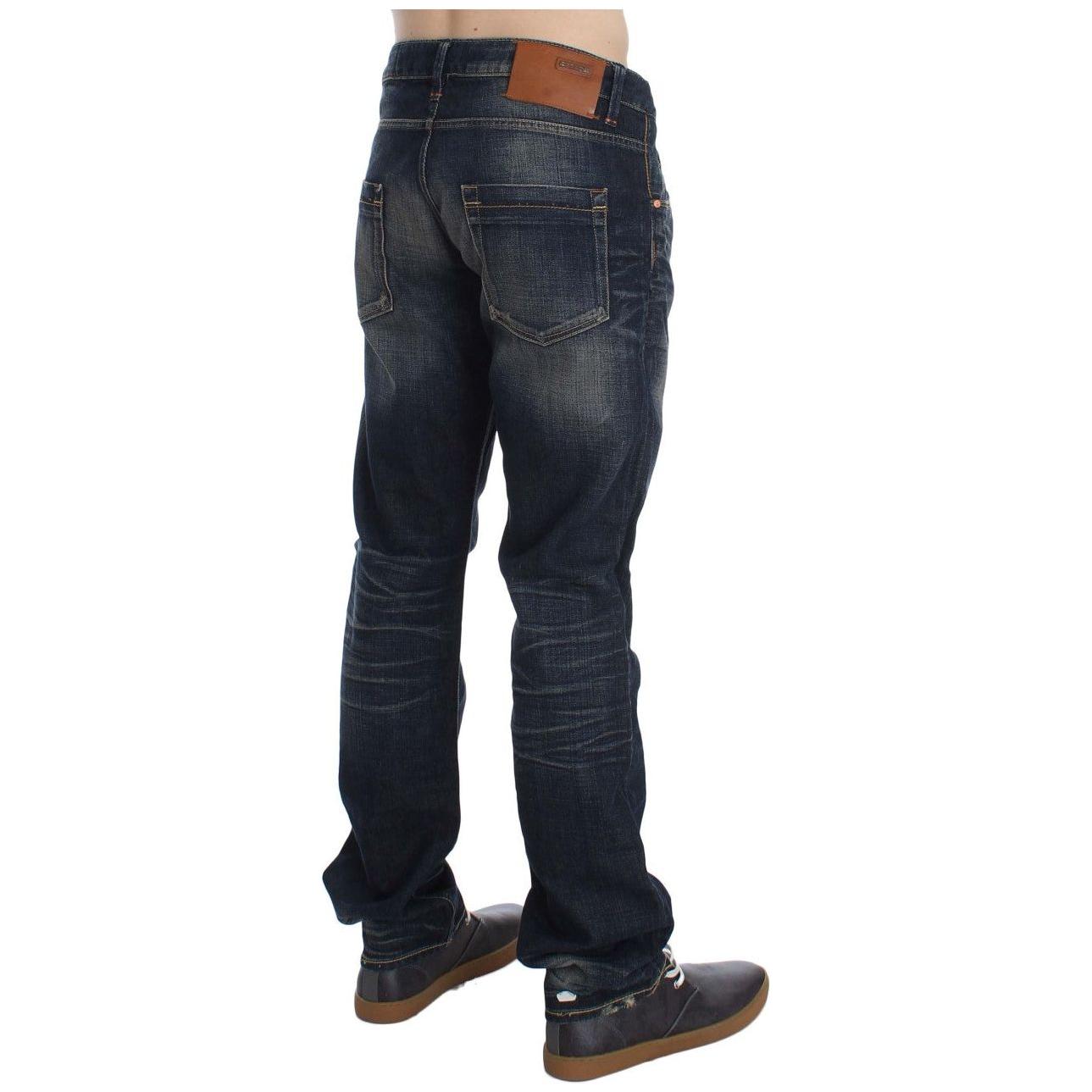 Acht Elegant Straight Fit Low Waist Men's Jeans Acht