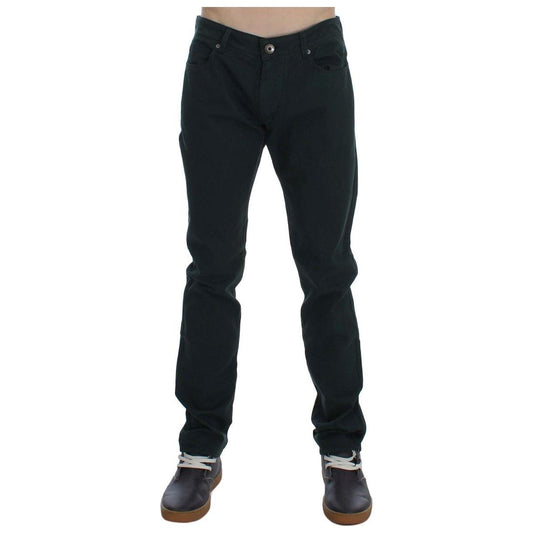 Ermanno Scervino Green Cotton Denim Stretch Straight Fit Jeans 1728,3% Elastane,67345645728,Clothing,Ermanno Scervino,Green,Jeans & Pants - Men - Clothing,Jeans Denim - Clothing,Material: 97% Cotton,Men,Men - Clothing,New with tags,Straight-Leg Jeans - Je