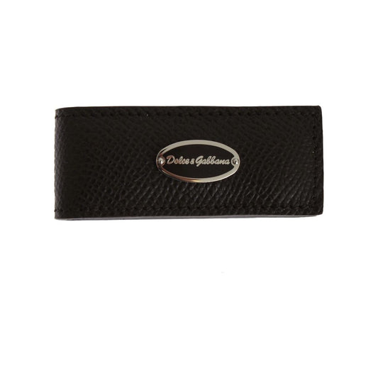 Dolce & Gabbana Elegant Brown Leather Money Clip Money Clip Dolce & Gabbana