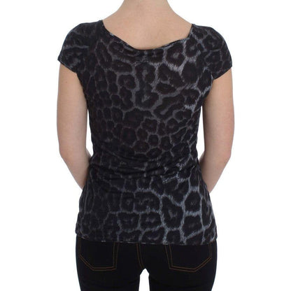 Cavalli Gray Leopard Modal T-Shirt Blouse Top 1728,67345645728,Cavalli,Clothing,Gray,IT46 | L,Material: 100% Modal,New with tags,T-Shirts - Clothing,T-Shirts - T-Shirts - Clothing,Tops & T-Shirts - Women - Clothing,Women,Women - Clothing