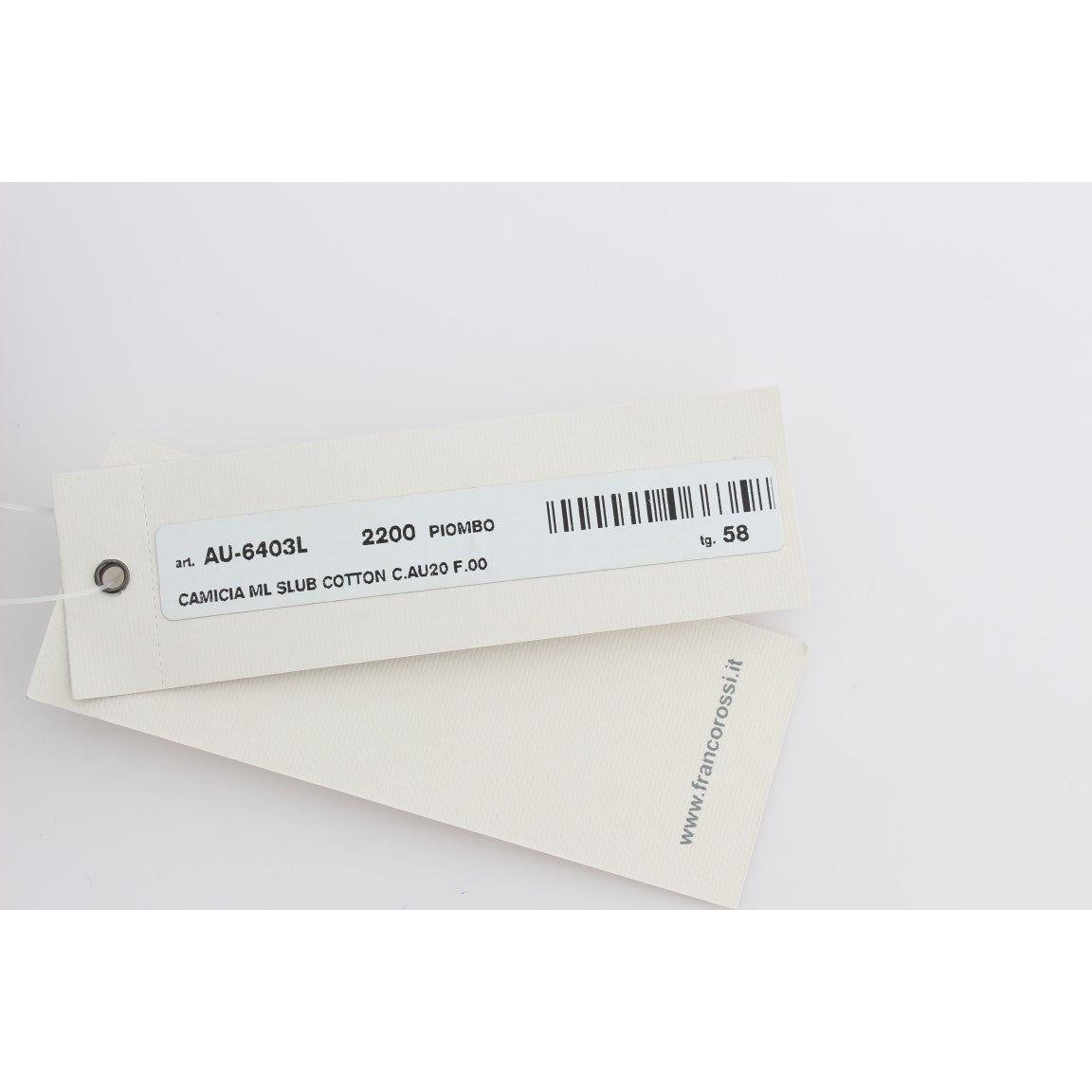 Alpha Massimo Rebecchi Gray Cotton Button Down Casual Shirt 1728,67345645728,Alpha Massimo Rebecchi,Clothing,Dress Shirts - Shirts - Clothing,Gray,IT58 | XXL,Material: 100% Cotton,Men,Men - Clothing,New with tags,Shirts - Clothing,Shirts - Men - Clothing