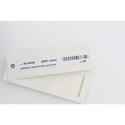 Alpha Massimo Rebecchi Gray Cotton Button Down Casual Shirt 1728,67345645728,Alpha Massimo Rebecchi,Clothing,Dress Shirts - Shirts - Clothing,Gray,IT58 | XXL,Material: 100% Cotton,Men,Men - Clothing,New with tags,Shirts - Clothing,Shirts - Men - Clothing