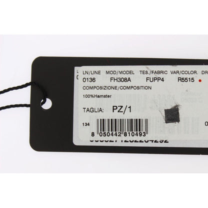 Dolce & Gabbana Bordeaux Hamster Fur Crochet Hood Scarf Hat