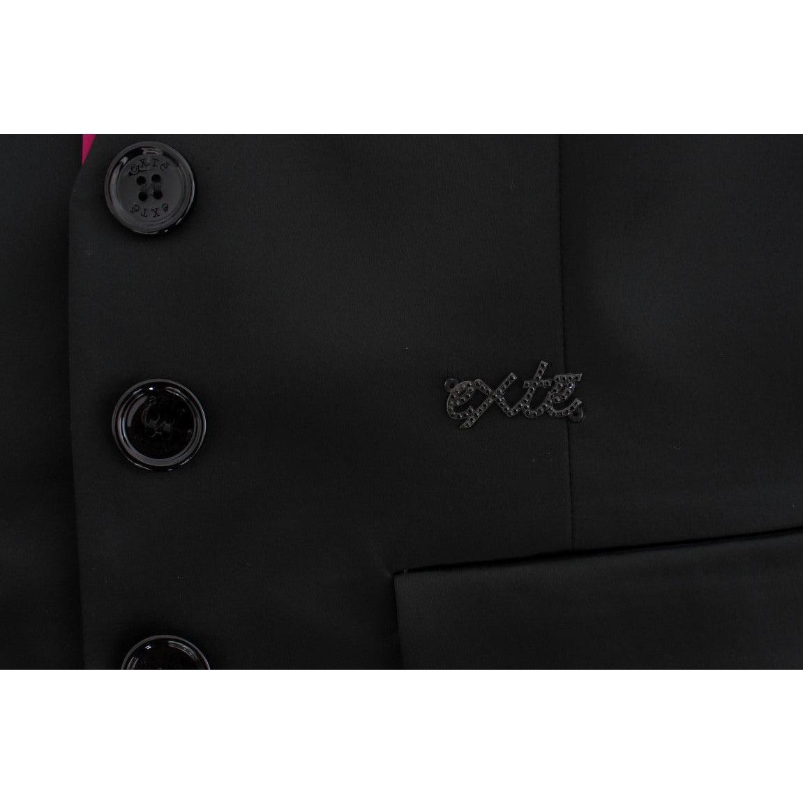 Exte Black Pink Two Piece Suit Skirt & Blazer