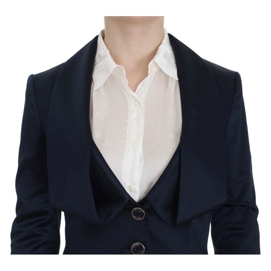 Exte Blue Three Button Single Breasted Blazer Jacket Blazer Jacket