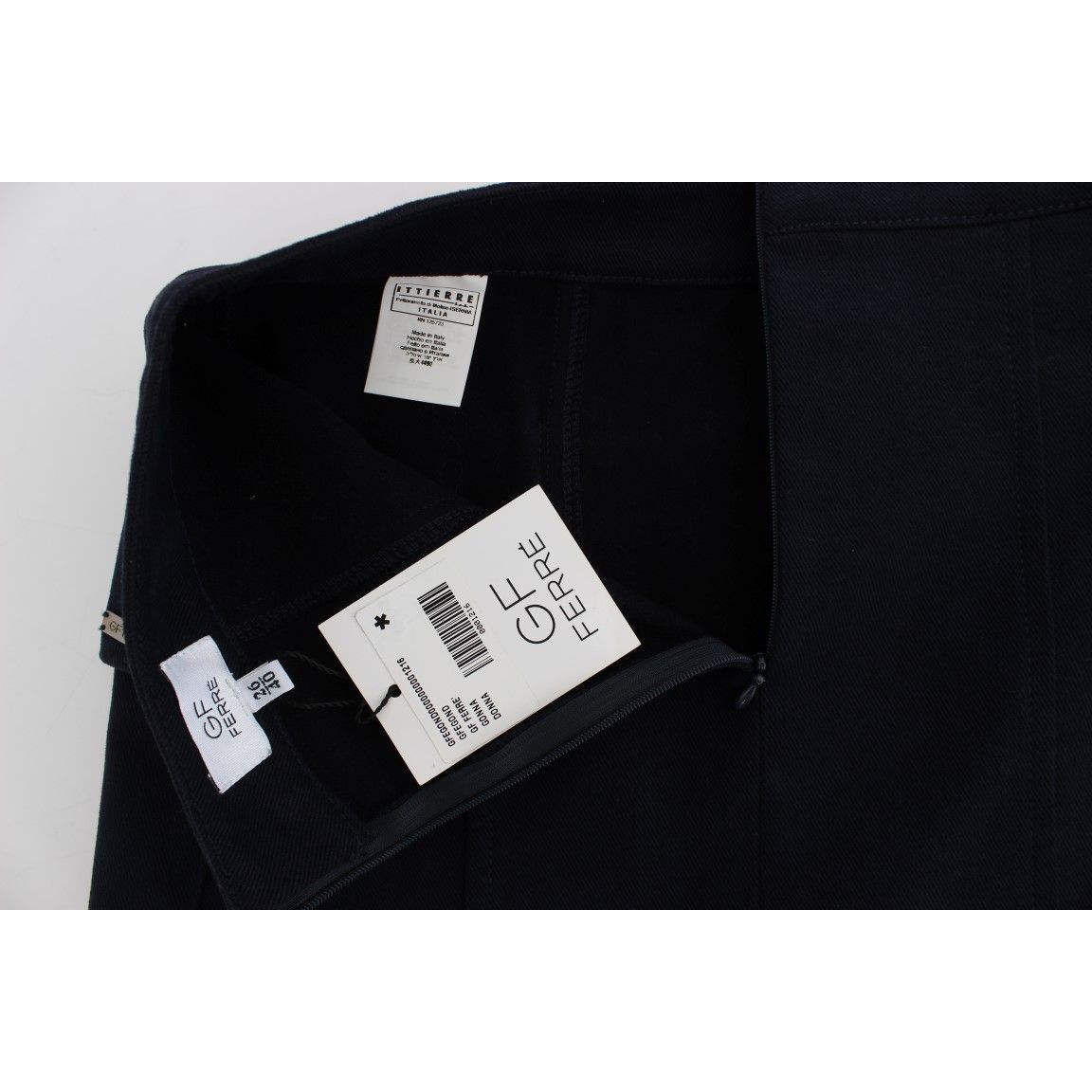 GF Ferre Blue Cotton Denim Mini Skirt