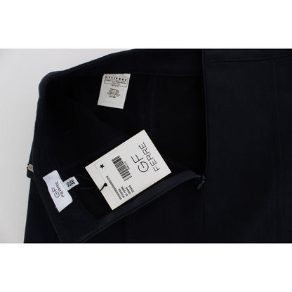 GF Ferre Blue Cotton Denim Mini Skirt