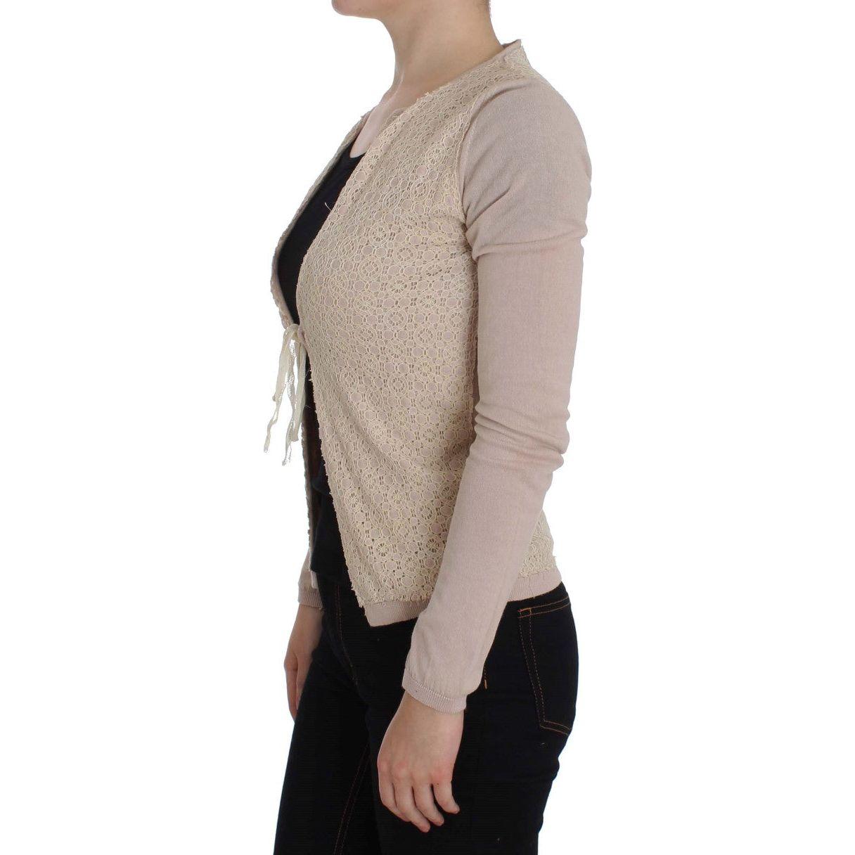 PINK MEMORIES - سترة ملفوفة باللون الوردي أنيقة من القطن المحبوك