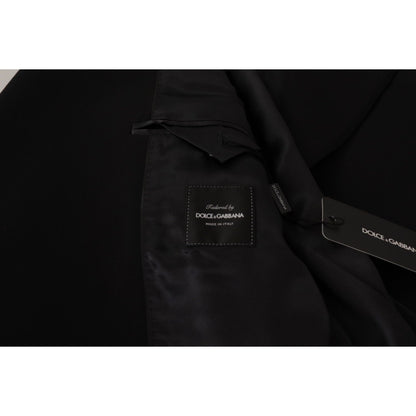 Dolce & Gabbana Black Wool Single Breasted Jacket Blazer