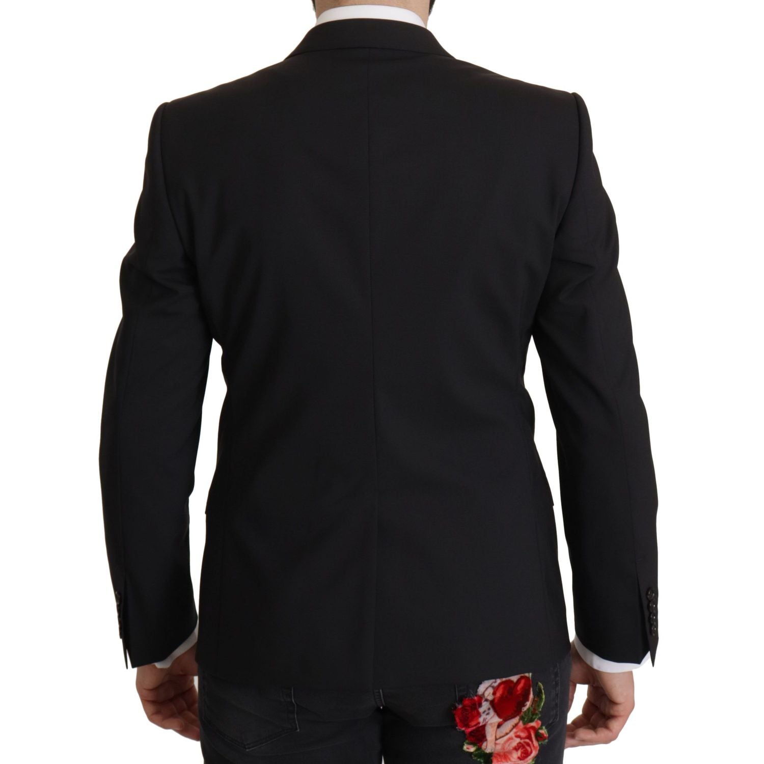 سترة بليزر أنيقة بقصّة Slim Fit باللون الأسود من Dolce &amp; Gabbana