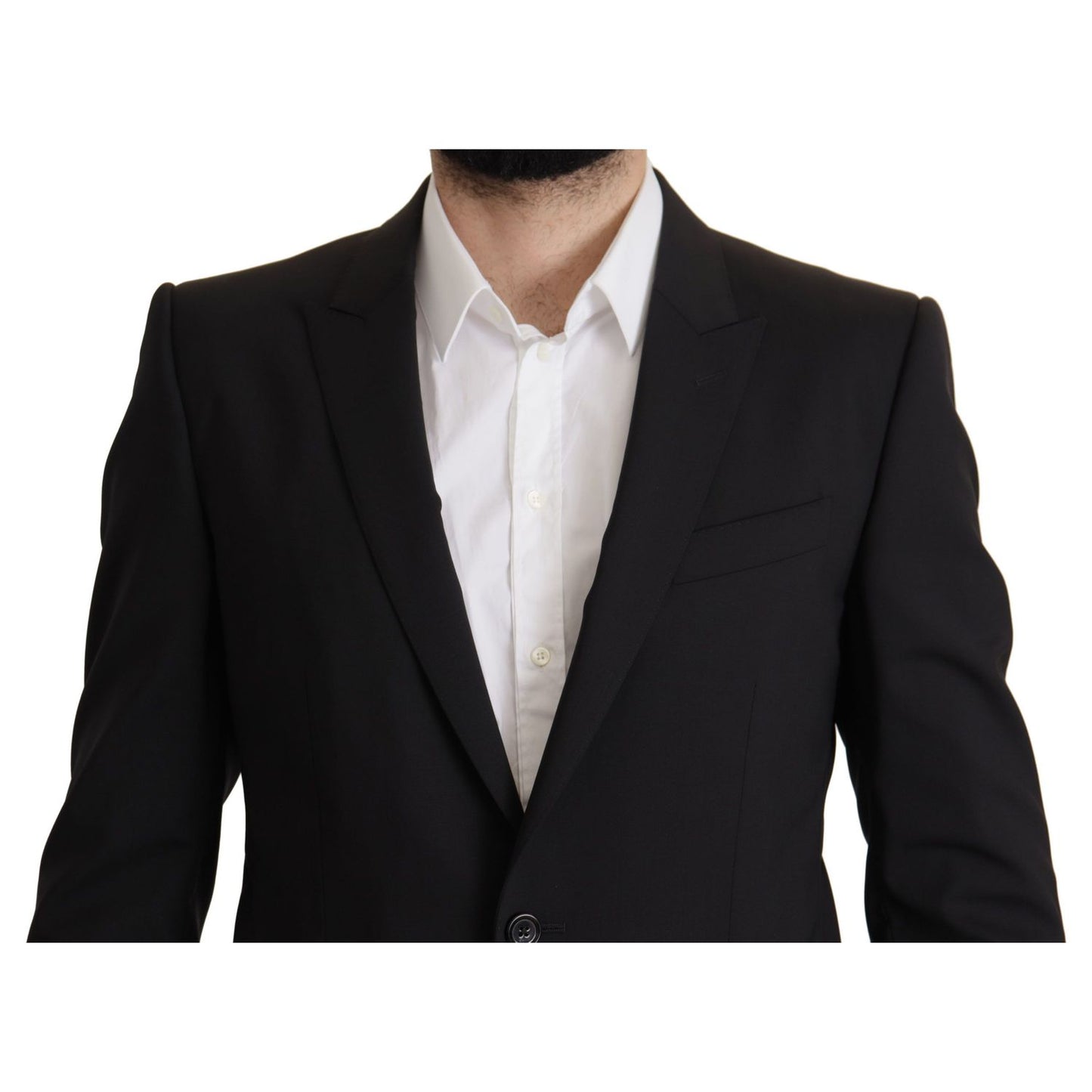 Dolce & Gabbana Black Single Breasted Jacket MARTINI Blazer